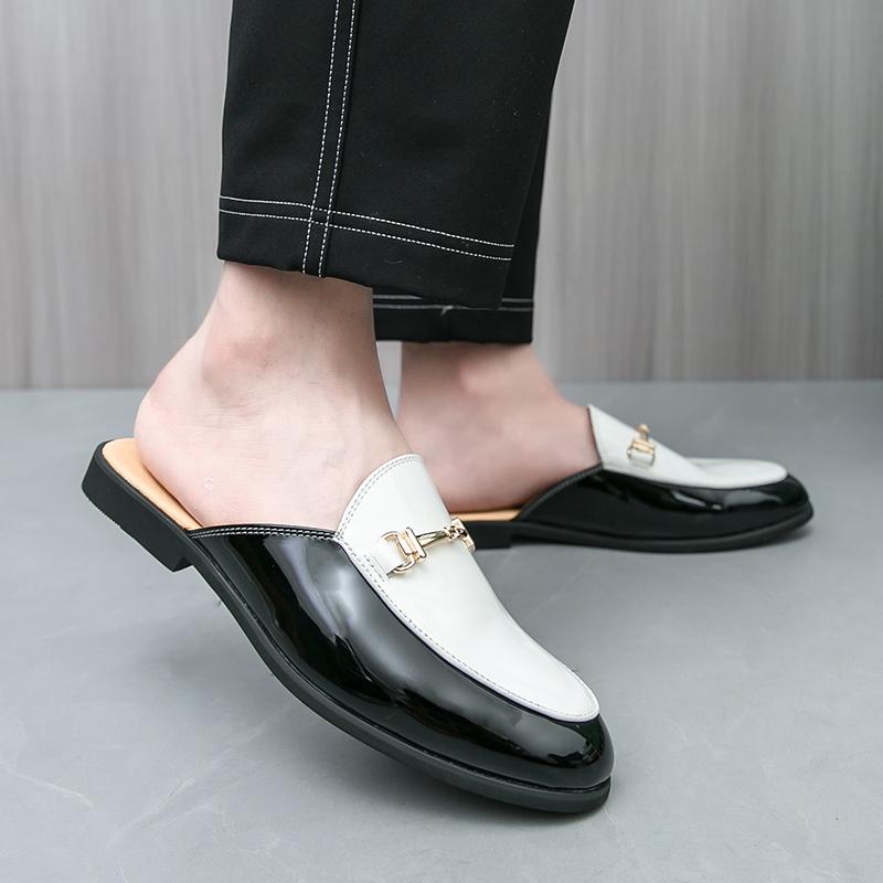 Fashion Men Shoe Fashion All-match Casual Flats New Men's Classic Mules Shoes Handmade Male Slipper Outdoor Summer Mens Slip On Shoes