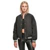 Blouson Oversize Femme - Urban Classics - College - Noir - XL - Tissu Recyclé