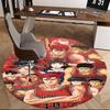 1pc Slam Dunk Anime Design Round Carpet - Perfect for Office Chair Mat, Home Decor, Gaming Room, Seasonal Gift, Anti-Slip Flooring.K059