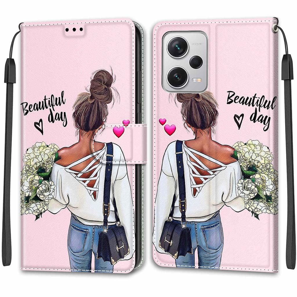 Роскошный окрашенный кожаный чехол для Redmi Note12 Note11 Note10 Note9 Note8T Защитный чехол-книжка для Redmi 10C K40S 9A 9C 10A 6A 7A Redmi10