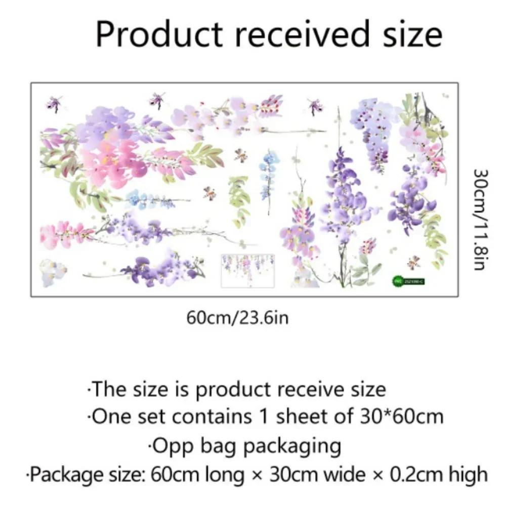 Цветочные растения Цветочные наклейки на стену Домашнее украшение комнаты Спальня Самоклеящиеся обои Стена Мебель Дверь Интерьер дома