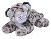 Wild Republic Plush Snow Leopard, Fluffy, Recycled Materials, Ecokinz, W11 X D23 X H10cm, 24795