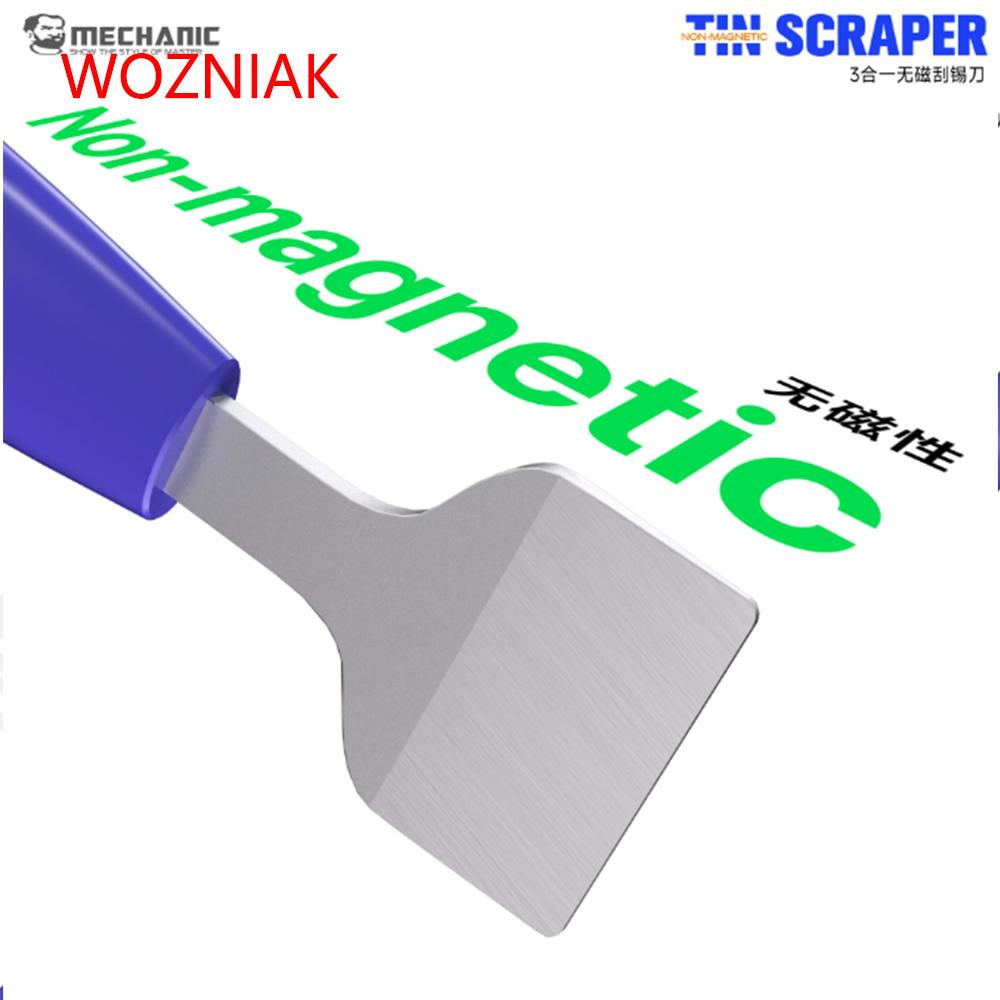 MECHANIC TS3 Набор из 3-х скребков для олова (немагнитных) - 8/13/18 мм Скребок из нержавеющей стали для паяльной пасты для ремонта плат телефонов