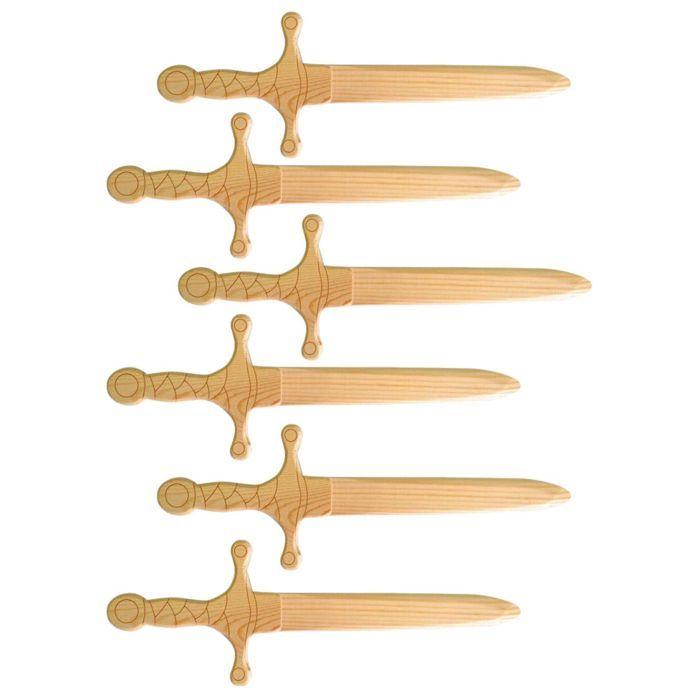 6 деревянных пиратских кинжалов для украшения 25 см