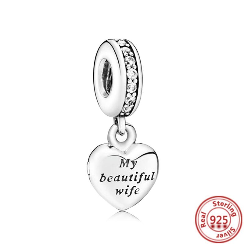 Подходит для оригинального браслета Pantaro Женский DIY Циркон Подарок Новый Аутентичный 925 медь Сердце Корона Эйфелева башня Любовь Ключ Подвеска Шарм Бусины