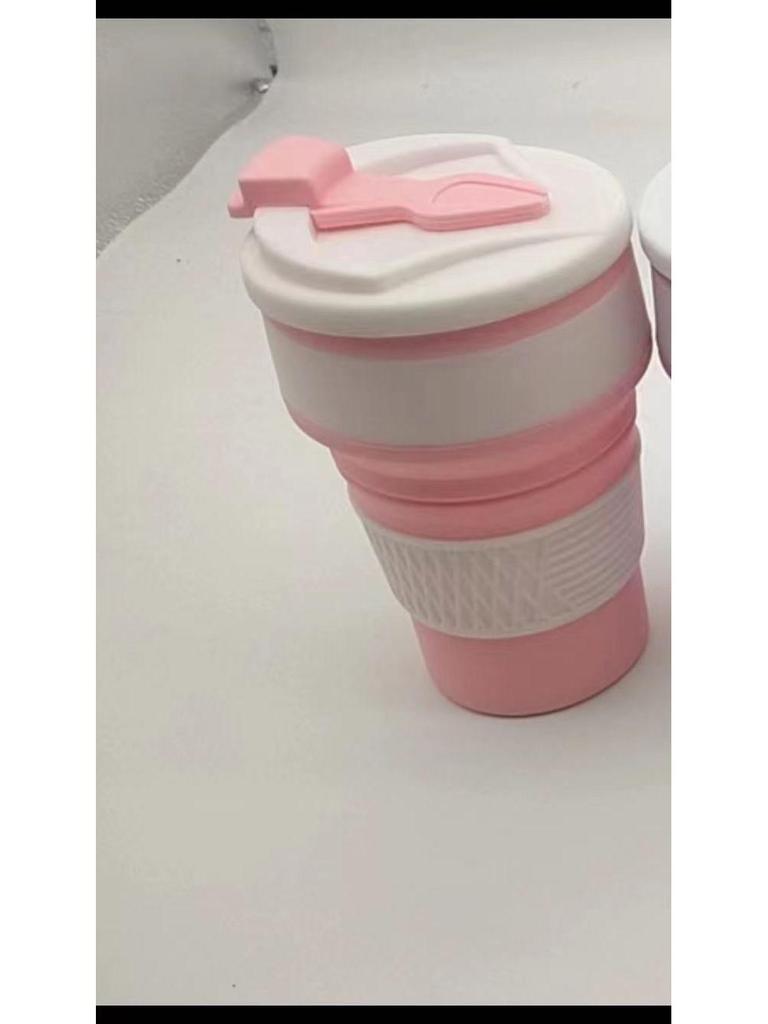 Creative Portable Folding Silicone Coffee Cup with Lid and Custom Logo