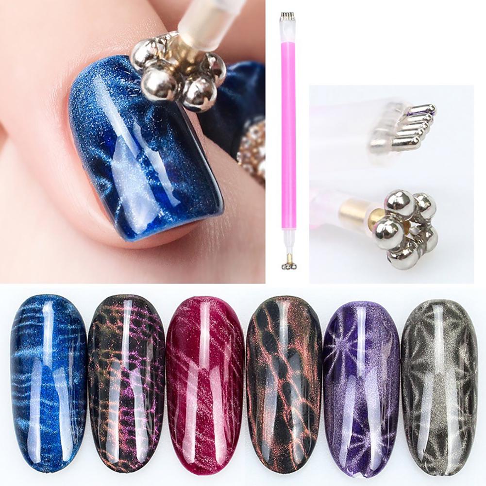 Nail Art Cat Eye Flower Stripe Магнитная ручка DIY 3D Польский УФ-гель Маникюрный инструмент для женщин