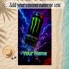 Beach TowelMonster Energy Custom Name Text Personalized Soft Towel for Beach Pool Indoor Home Decor Gift