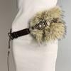 Rhinestone Furry Waistband Y2K Plush Waist Belt Fashion Leather Fur Belt  Daily