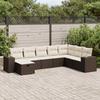 VidaXL Garden Lounge Set 8 Pcs with Brown Cushions Wicker 3325739