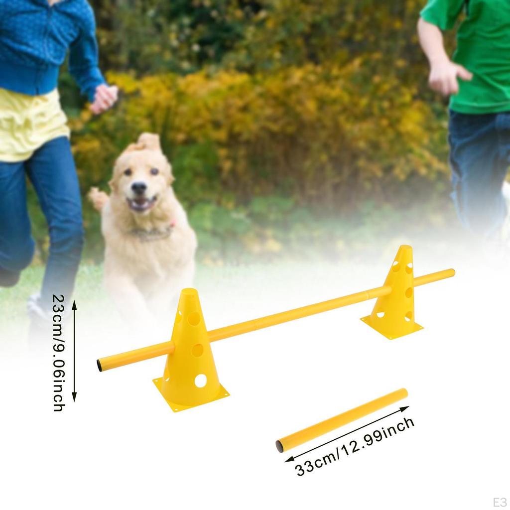 Набор конусов и шест для аджилити для собак для упражнений в прыжках, для футбола