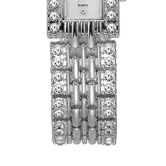 Женский Браслет-Часы со Стразами Квадратный Циферблат Классический Повседневный Формальный Платье Кварцевый Механизм Браслет Наручные Часы Ювелирные Аксессуары