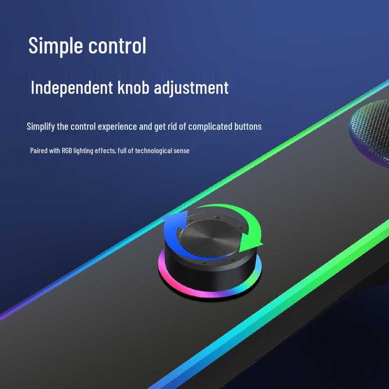 Компактная Bluetooth-колонка для нескольких устройств с проводным сабвуфером для настольного компьютера, телефона и ноутбука