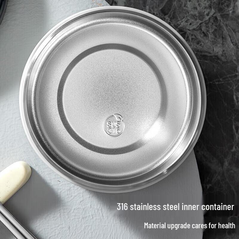 TAFUCO 3-Layer 2.5L 316 Stainless Steel Insulated Lunch Box