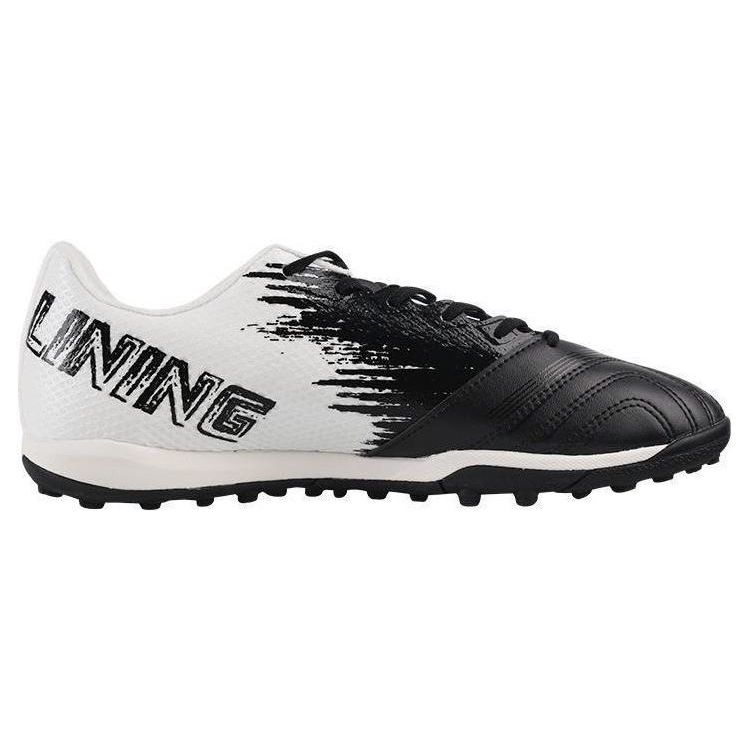 Li-Ning Искусственный газон AG (Резиновые короткие шипы) Нескользящие прочные футбольные бутсы мужские футбольные бутсы белые черные YSTT011-1