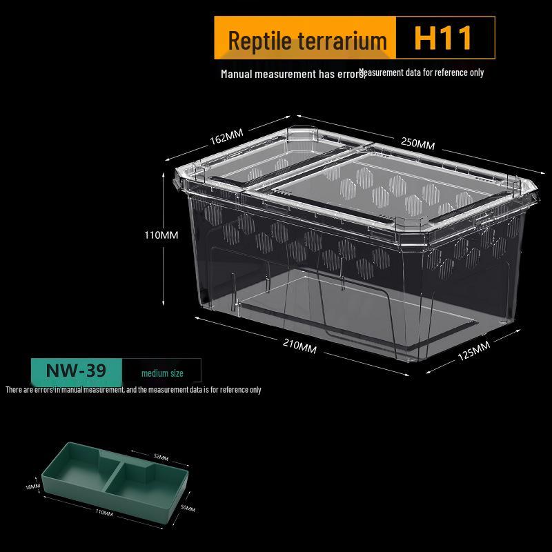 Reptile and Insect Breeding Box for Frogs, Spiders, Geckos, Lizards, Turtles, Hermit Crabs, and Snails.