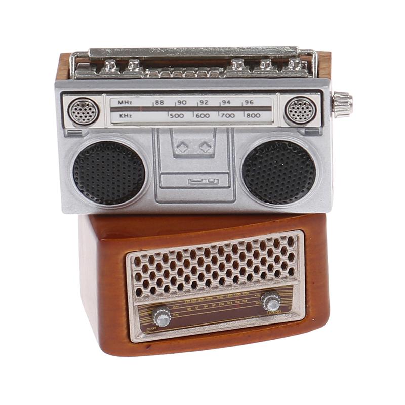 1: 12 Dollhouse Home Accessories Pocket Simulation Mini Retro Radio
