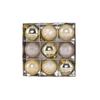 9Pcs/Set Plastic Christmas Balls with Gold Pattern Xmas Tree Ornaments  Accessories Gift