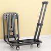 Four-Wheeled Silent Flatbed Hand Truck - Folding Trolley for Goods Transport