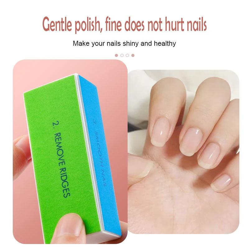 6/12 шт. Блок для полировки ногтей, 4 шага, цветной блок для полировки, блеск, пилочка для ногтей, маникюрные шлифовальные инструменты, набор для шлифовки натуральных ногтей