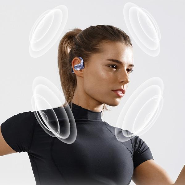 Słuchawki Bluetooth 5.4 AWEI OWS T93 ze Stacją Dokującą Czarne