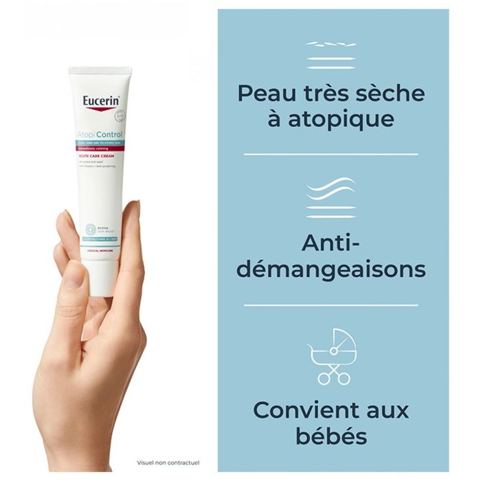 Крем - Eucerin - Atopi Control - 40 мл - Гипоаллергенный - Для сухой и чувствительной кожи