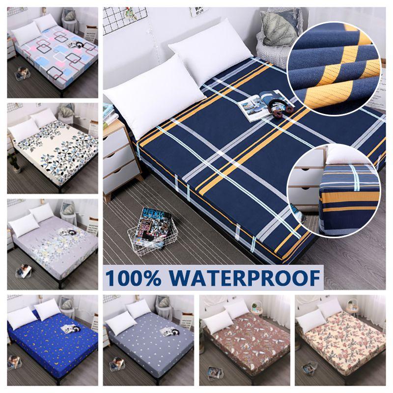 Водонепроницаемый защитный чехол для матраса с цветочным принтом, идеально подходящий для младенцев и домашних животных, глубина 30 см