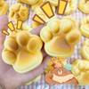 Мягкая игрушка-кошачья лапка для разминания, мягкая игрушка-щипок, забавная игрушка-кошачья лапка для сдавливания, детская сложная кукла