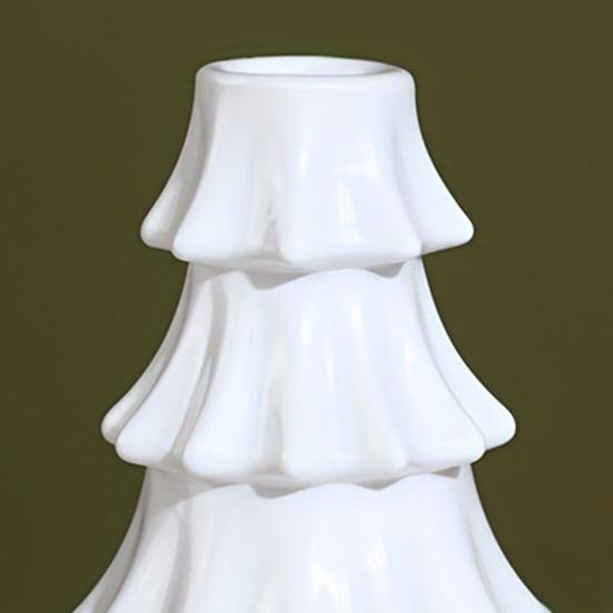 Подсвечник-елка Стеклянный подсвечник-колонна Винтажный ребристый подсвечник для конических свечей для праздничного ужина