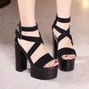 Summer Shoes Women White Open Toe Button Belt Thick Heel Wedges Platform Shoes Fashionable Casual Sandals Female