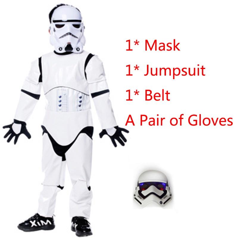 Костюм Дарт Вейдера Детский Комбинезон Костюм Джедая Плащ Маска Косплей Девочки