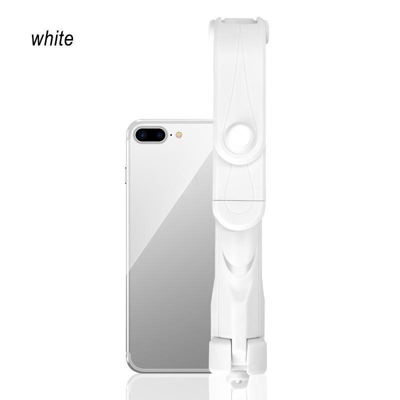 Мини-беспроводная Bluetooth-палка для селфи, монопод, выдвижной штатив, палка для селфи и двойной держатель для телефона