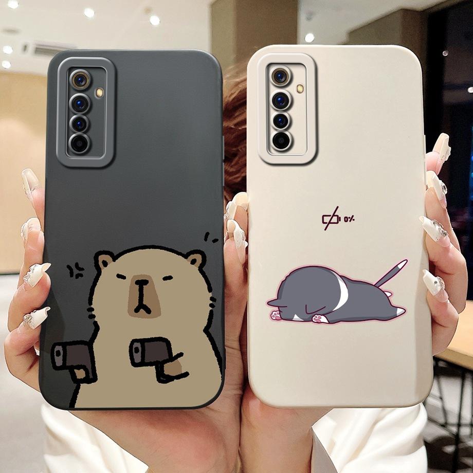 Крутой мягкий силиконовый чехол для Realme 6 Pro / Realme6 Чехол для телефона Жидкий силиконовый чехол для RMX2001 RMX2061 RMX2063 Кролик Панда