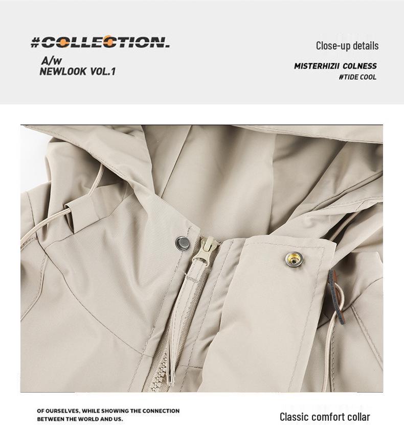 2024 Весна/Осень Корейский стиль Куртки для улицы с капюшоном для мужчин и женщин