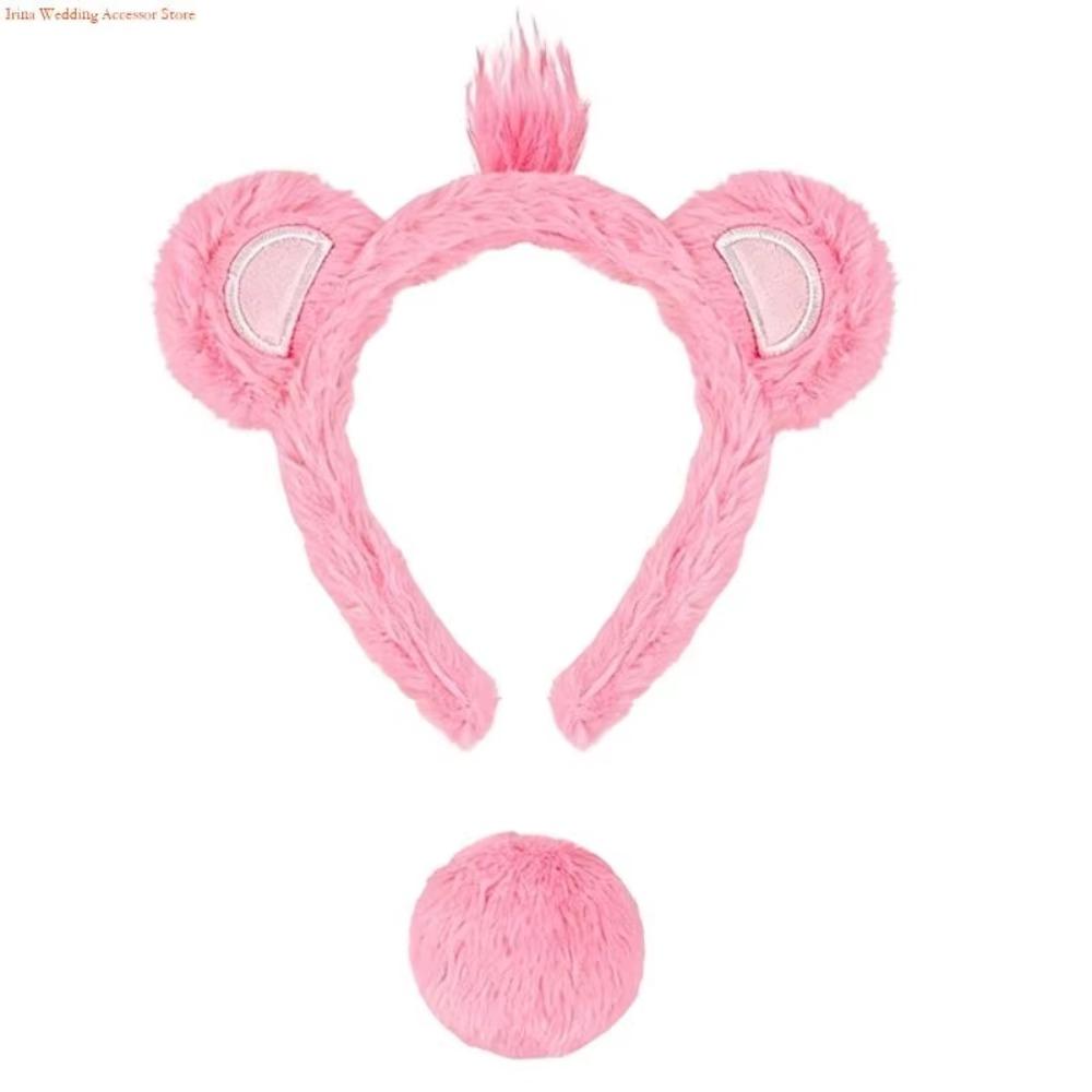 Animal Ear Plush Animal Headband Soft Fuzzy Texture Cartoon Hair Hoop Makeup Application