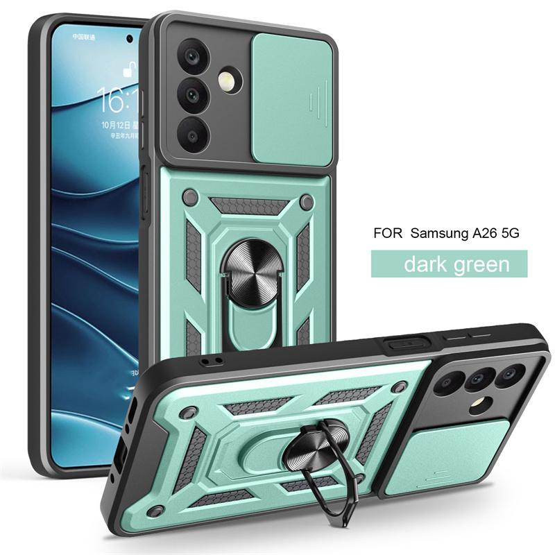 Чехол для Samsung Galaxy A26 Armor Противоударная Задняя Крышка для Samsung A16 A06 A36 A56 5G A 26 16 06 56 Автомобильный Магнитный Держатель-Кольцо Coque