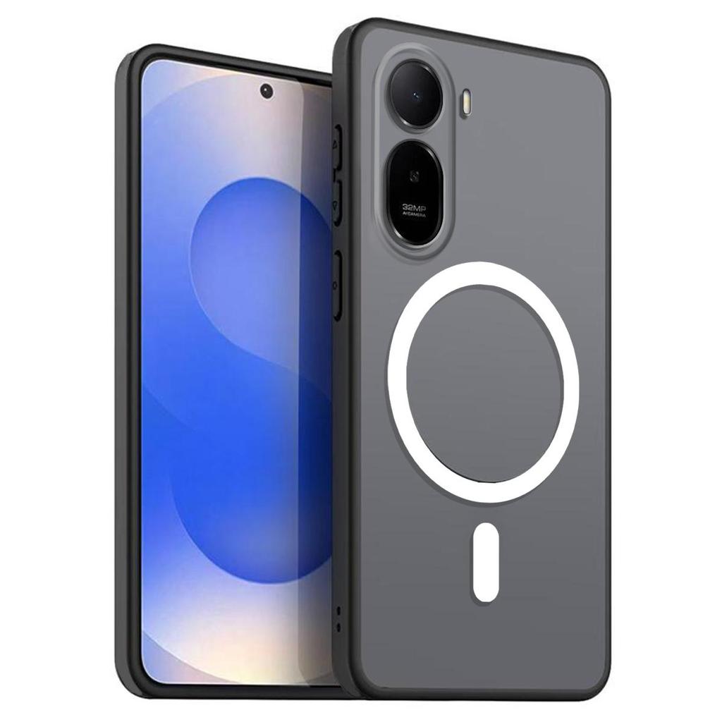 Магнитный железный кольцевой чехол для телефона для Xiaomi Redmi A7 Pro, POCO C81 Pro Матовый мягкий ТПУ Ударопрочный чехол