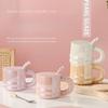 Креативная перламутровая глазурь, кружка в стиле легкой роскоши, высокий уровень внешнего вида, керамическая чашка большой емкости, кофейная чашка для пары, чашка-сувенир в подарок