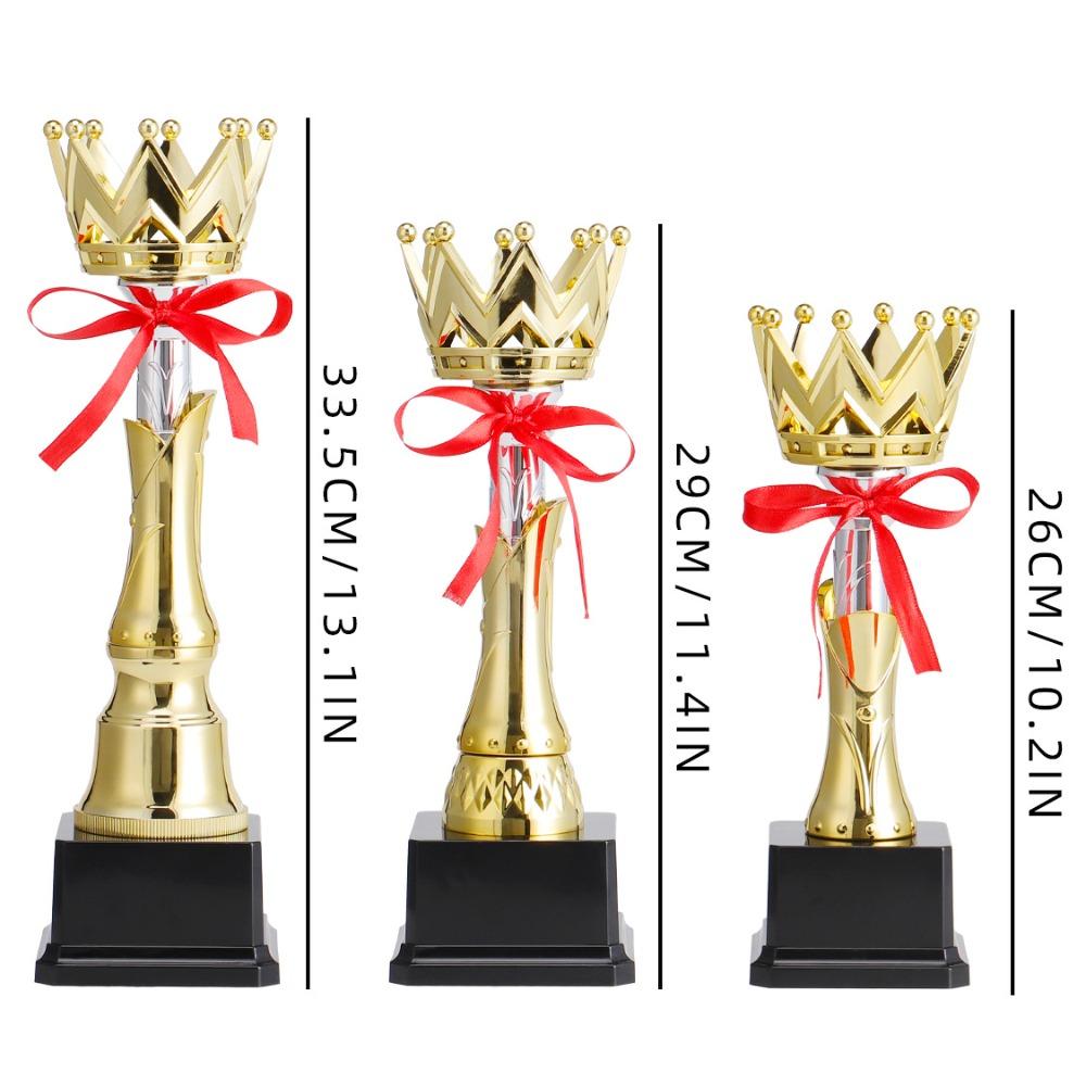 New Gold Gold Trophy Awards Plastic School Rewarding Supply Award Cup Crown Prize Cup Sports Winner