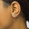 Natural Green Moss Agate Suds Healing gemstone studs Sugar loaf Moss Agate studs Moss Agate studs for Women Sterling silver studs
