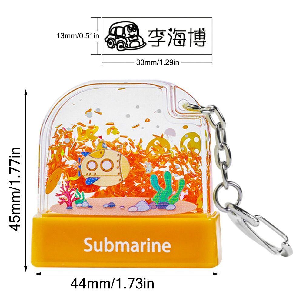 Name Seal with Chain Seal Material Children's Seal Stamp Toy Children's Seal Stamp Kids Name Stamp