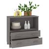 vidaXL Sideboard HAMAR Hellgrau 85x35x80 cm Massivholz Kiefer