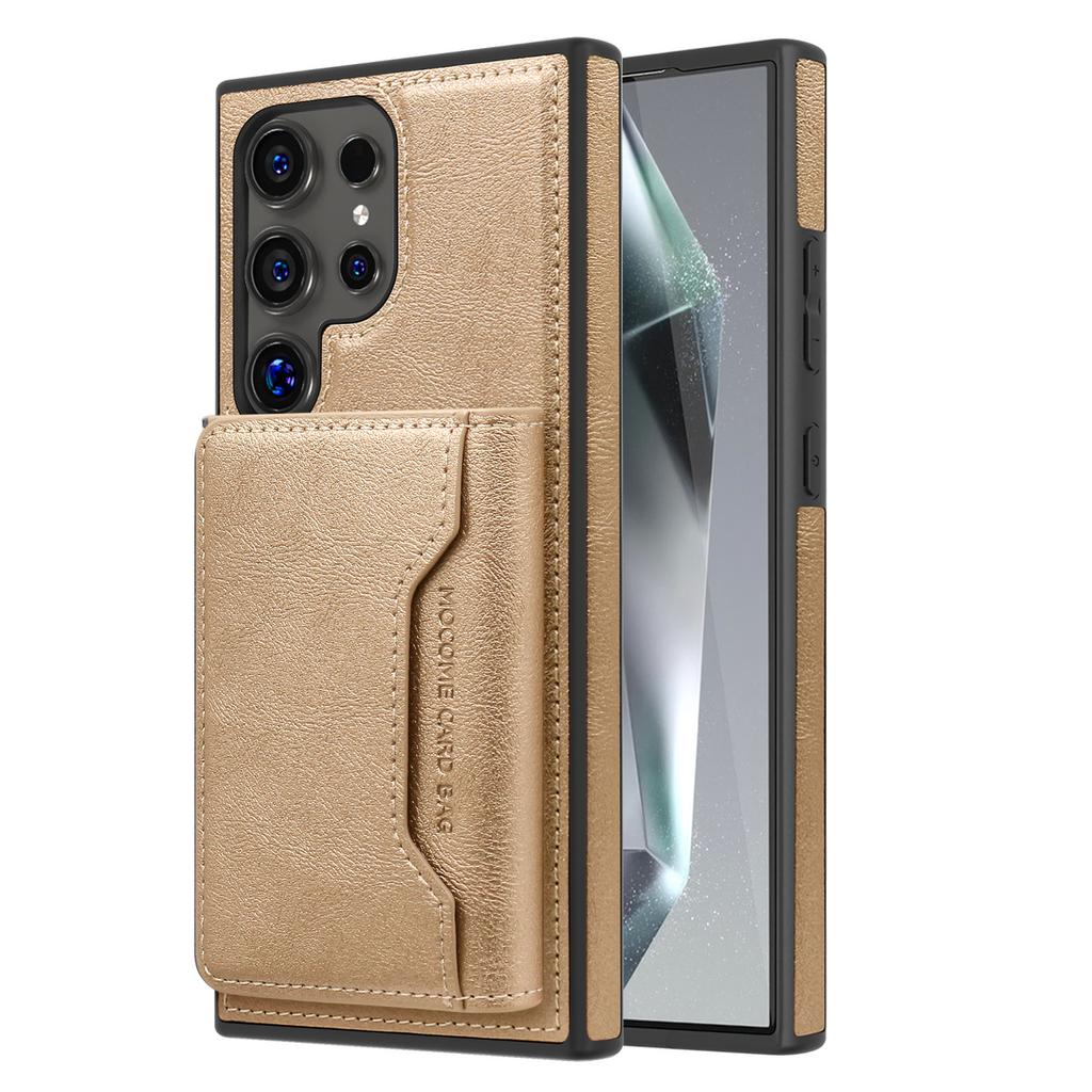 Suitable for Samsung S25 Ultra Mobile Phone Case Magnetic Card Bag Bracket Leather Case Card Two In One S23 Protective Case S22