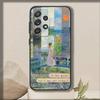 Чехол Art M-Monet Claudes для телефона Samsung S 25, 24, 23, 22, 30, 21, 10, 9, Ultra, Plus, Lite, FE, 4, 5 G, мягкий черный.