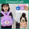 Stylish And Comfortable Kids Backpack In Lavender And Pink With Bear Design