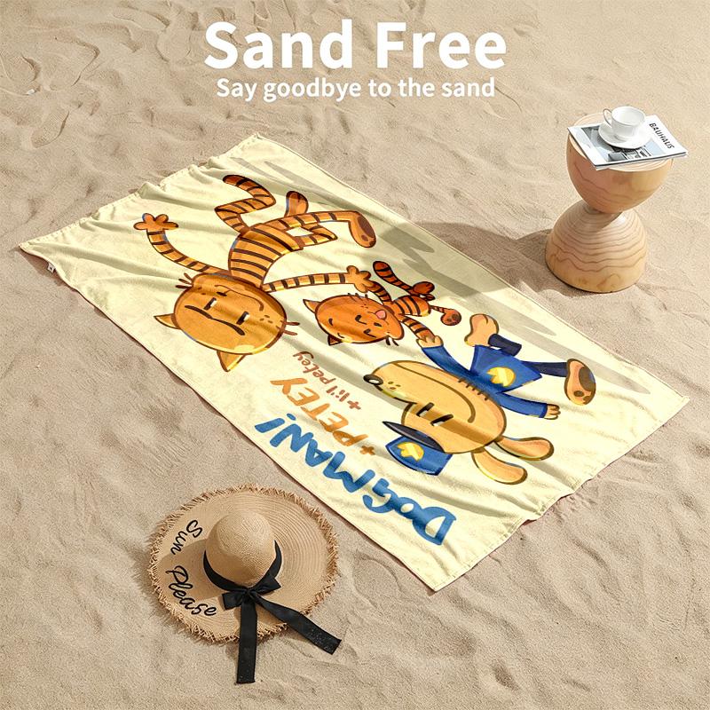 Dog Man Beach towels also serve as bath towels summer essential a musthave for the outdoors the beach and the pool