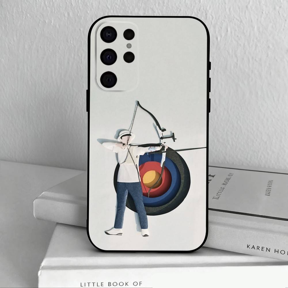 A-Лучный спорт S-Спорт Чехол для телефона для Samsung S25,24,23,22,30,21,10,9,Ultra,Plus,Lite,FE,4,5 G Мягкий черный чехол