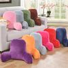 Plush Big Backrest Reading Rest Lumbar Support Chair Cushion with Arms