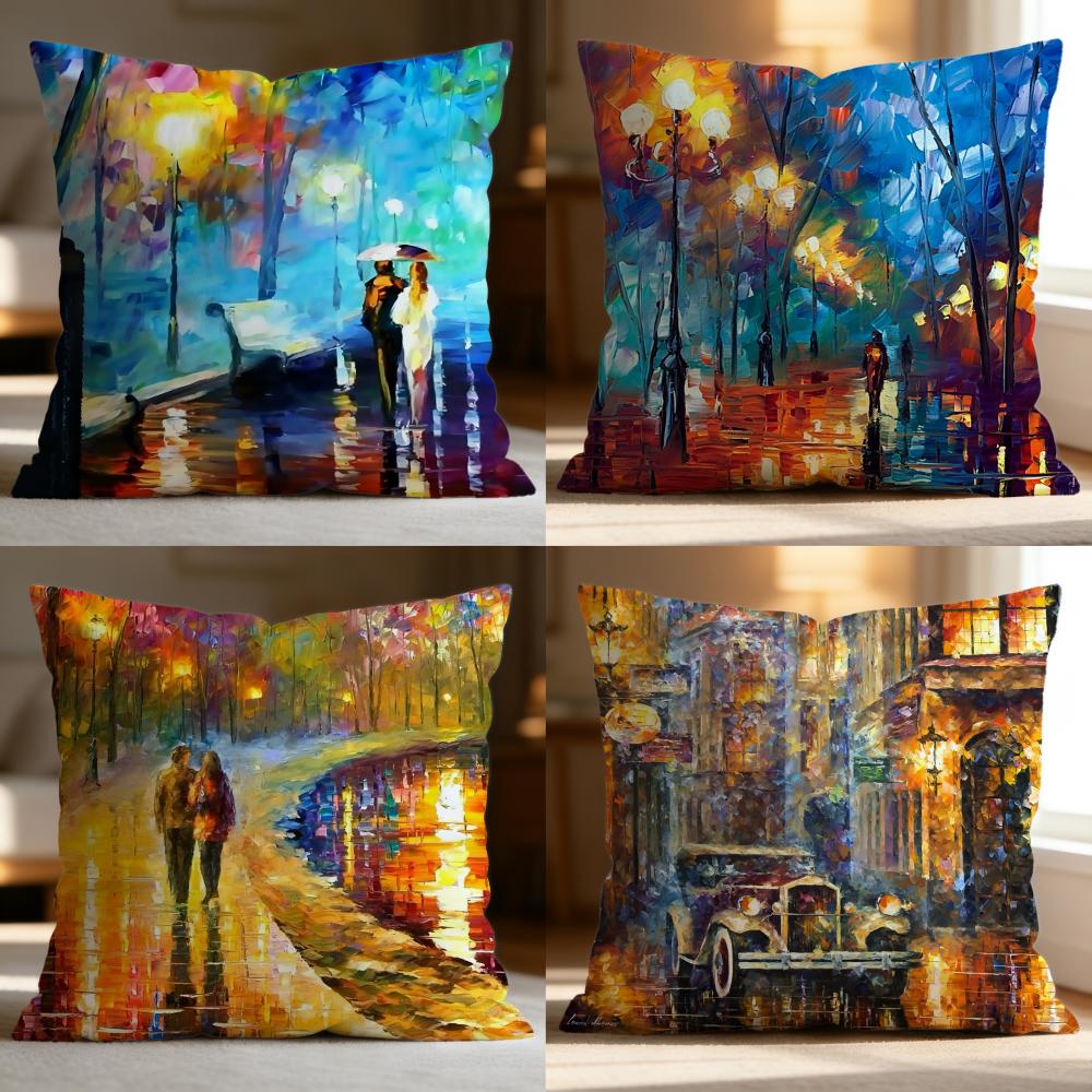 Модная Масляная Наволочка L-Lleonid afremov Мягкая Стираемая Подушка Многоцелевая для Дивана Кровати Путешествия Офиса