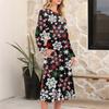 Women's Christmas Printed Fashionable Loose Round-neck Dress